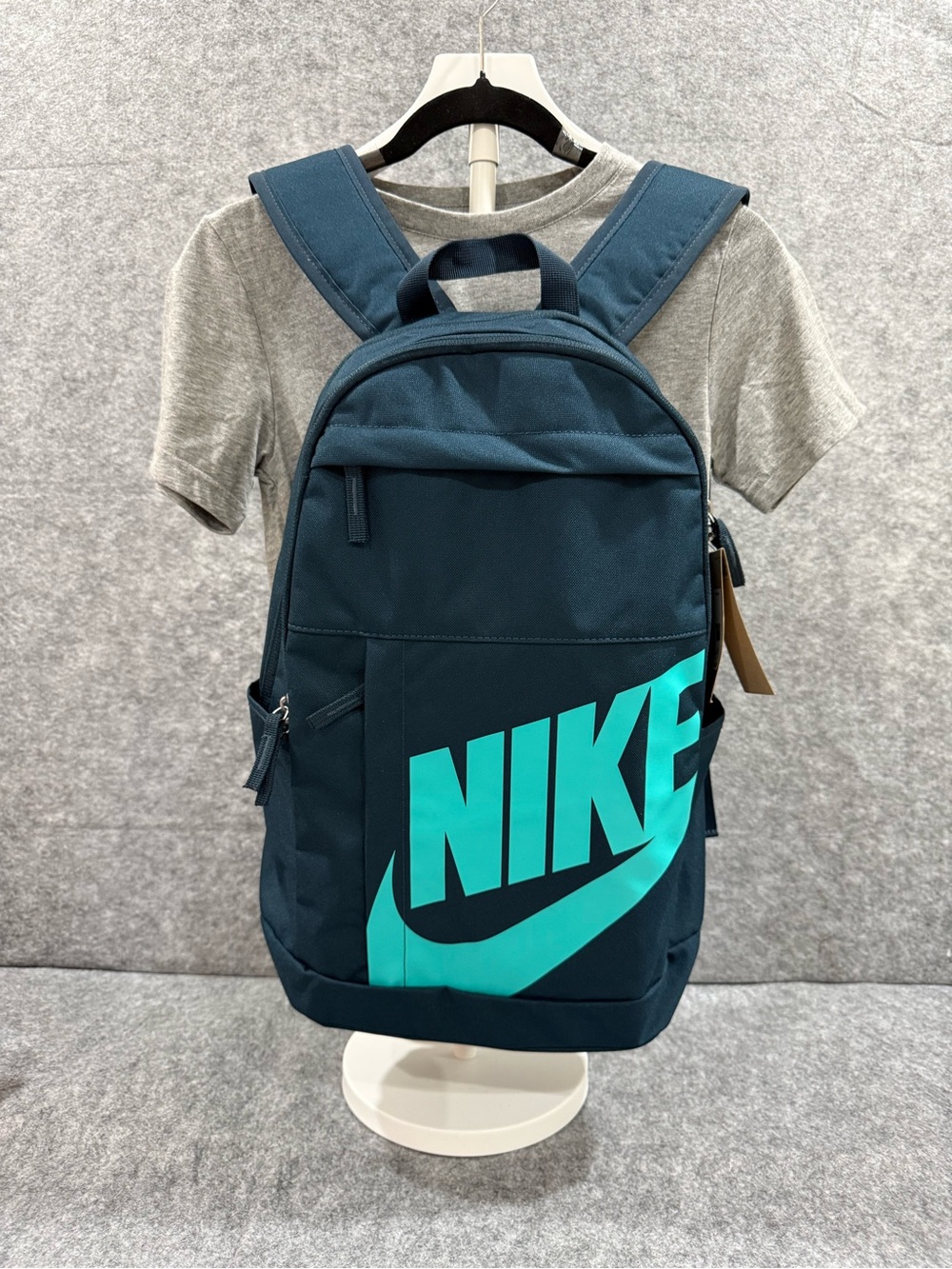 Nike Dark Teal Backpack with Aqua Logo